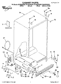 CABINET PARTS Diagram and Parts List for GC5SHEXNB03  Whirlpool Refrigerator