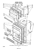 DOOR Diagram and Parts List for ET14EKXPWR0  Whirlpool Refrigerator