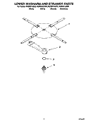 LOWER WASHARM AND STRAINER PARTS Diagram and Parts List for KUDS01ILWH6  KitchenAid Dishwasher