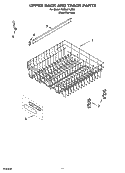 UPPER RACK AND TRACK PARTS Diagram and Parts List for KUDL01ILBS3  KitchenAid Dishwasher