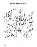 AIR FLOW AND CONTROL Diagram and Parts List for R61  Whirlpool Air Conditioner