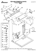 TOP AND CONSOLE PARTS Diagram and Parts List for NGD5400TQ0  Amana Dryer