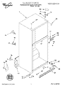 CABINET Diagram and Parts List for ET20TKXDW04  Whirlpool Refrigerator