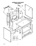 EXTERNAL OVEN Diagram and Parts List for SE950PERW7  Whirlpool Range