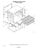 INTERNAL OVEN Diagram and Parts List for SF3021ERW1  Whirlpool Range