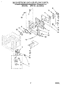 MAGNETRON AND AIR FLOW Diagram and Parts List for KEMS306XWH6  KitchenAid Wall Oven