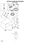 OPTIONAL  PARTS (NOT INCLUDED) Diagram and Parts List for CAR10XSR0  Crosley Air Conditioner