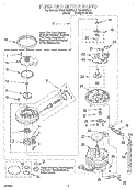 PUMP AND MOTOR Diagram and Parts List for DU925QWDQ6  Whirlpool Dishwasher