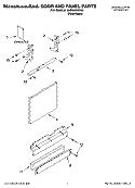 DOOR AND PANEL PARTS Diagram and Parts List for KUDU02VSPA3  KitchenAid Dishwasher