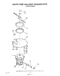 HEATER, PUMP AND LOWER SPRAY ARM Diagram and Parts List for DU9000XR1  Whirlpool Dishwasher