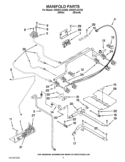 MANIFOLD PARTS Diagram and Parts List for GW397LXUT06  Whirlpool Range