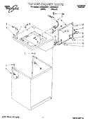 TOP AND CABINET, LIT/OPTIONAL Diagram and Parts List for LSR8244BN1  Whirlpool Washer