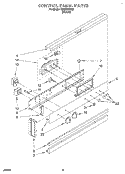 CONTROL PANEL, LIT/OPTIONAL Diagram and Parts List for RB100PXYB5  Whirlpool Wall Oven