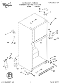 CABINET Diagram and Parts List for 7ET21PKXFW00  Whirlpool Refrigerator