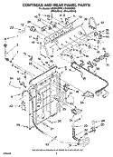 CONTROLS AND REAR PANEL PARTS Diagram and Parts List for LSN2000PG3  Whirlpool Washer