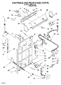 CONTROLS AND REAR PANEL Diagram and Parts List for LSR5101LQ0  Whirlpool Washer