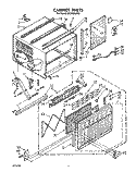 CABINET Diagram and Parts List for 8AC2504XS0  Whirlpool Air Conditioner