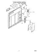 INNER DOOR Diagram and Parts List for DU935QWDB5  Whirlpool Dishwasher