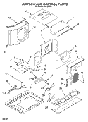 AIR FLOW AND CONTROL PARTS Diagram and Parts List for ACE124XK2  Whirlpool Air Conditioner