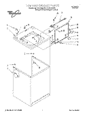 TOP AND CABINET Diagram and Parts List for 7LSC8244HQ0  Whirlpool Washer