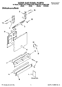 DOOR AND PANEL PARTS Diagram and Parts List for KUDS01ILBT5  KitchenAid Dishwasher