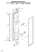 FREEZER DOOR Diagram and Parts List for KSRS25CKWH02  KitchenAid Refrigerator