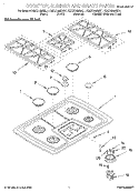 Part Location Diagram of 814528 Whirlpool Top Burner with Spark Electrode - 14K - Left Front