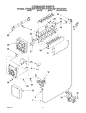 ICE MAKER Diagram and Parts List for KTRC22ELBL01  KitchenAid Refrigerator