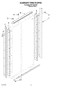 CABINET TRIM Diagram and Parts List for KSSC42QKS00  KitchenAid Refrigerator