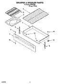 DRAWER & BROILER PARTS Diagram and Parts List for RME32300  Roper Range