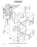CABINET Diagram and Parts List for ET16AKXRWR1  Whirlpool Refrigerator