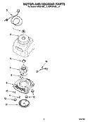 MOTOR AND HOUSING PARTS Diagram and Parts List for 4KPCB148SPM0  KitchenAid Blender