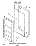 DOOR, LIT/OPTIONAL Diagram and Parts List for EV150LXSW00  Whirlpool Freezer