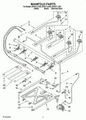 MANIFOLD PARTS Diagram and Parts List for GFG471LVB0  Whirlpool Range