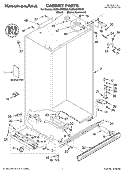 CABINET PARTS Diagram and Parts List for KSSS48FMX00  KitchenAid Refrigerator