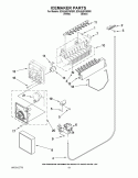 ICEMAKER PARTS Diagram and Parts List for ED5JHEXWQ00  Whirlpool Refrigerator