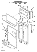 DOOR PARTS Diagram and Parts List for ET1CHEXVB00  Whirlpool Refrigerator