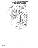 DRYER SUPPORTS AND WASHER CABINET H Diagram and Parts List for LT5005XMW0  Whirlpool Washer Dryer Combo