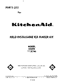 SECTION Diagram and Parts List for KIMF8118746  KitchenAid Ice Maker