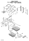 SHELF PARTS Diagram and Parts List for GB9SHDXPS02  Whirlpool Refrigerator
