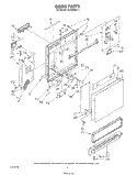 DOOR Diagram and Parts List for DU1099XT1  Whirlpool Dishwasher