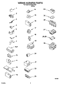 WIRING HARNESS PARTS Diagram and Parts List for CAWB527MQ1  Crosley Washer