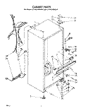 CABINET Diagram and Parts List for ET14DCXMWL0  Whirlpool Refrigerator