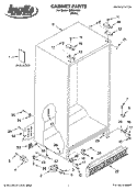 CABINET PARTS Diagram and Parts List for INS204300  Inglis Refrigerator