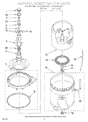AGITATOR, BASKET AND TUB Diagram and Parts List for LSV6234AW0  Whirlpool Washer