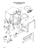TUB ASSEMBLY Diagram and Parts List for DU4099XX0  Whirlpool Dishwasher