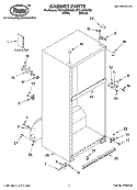 CABINET PARTS Diagram and Parts List for RT21LMXKQ05  Whirlpool Refrigerator
