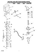 MOTOR AND ICE CONTAINER PARTS Diagram and Parts List for GC3CHAXNB00  Whirlpool Refrigerator