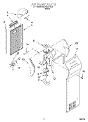 AIR FLOW Diagram and Parts List for 6ED20TKXDW02  Whirlpool Refrigerator