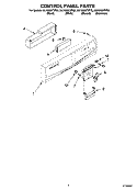 CONTROL PANEL PARTS Diagram and Parts List for DU1055XTPS3  Whirlpool Dishwasher